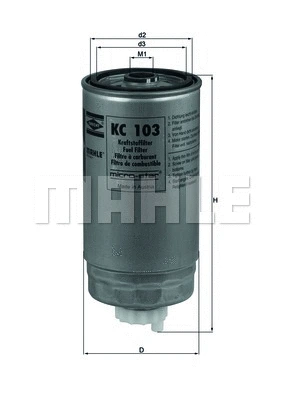 KC 103 KNECHT/MAHLE Топливный фильтр (фото 1)