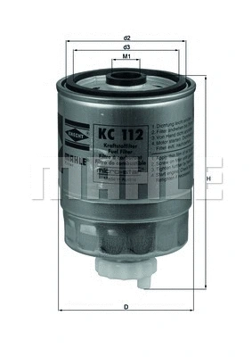 KC 112 KNECHT/MAHLE Топливный фильтр (фото 1)