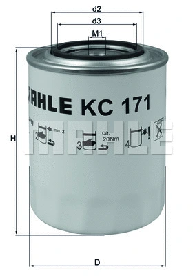 KC 171 KNECHT/MAHLE Топливный фильтр (фото 1)