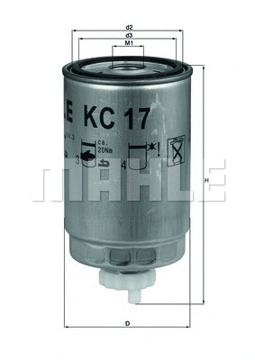 KC 17D KNECHT/MAHLE Топливный фильтр (фото 1)