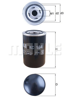 KC 184 KNECHT/MAHLE Топливный фильтр (фото 1)