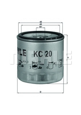 KC 20 KNECHT/MAHLE Топливный фильтр (фото 1)