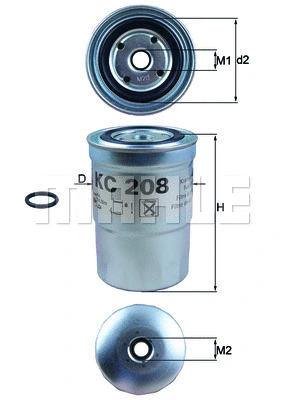 KC 208 KNECHT/MAHLE Топливный фильтр (фото 1)