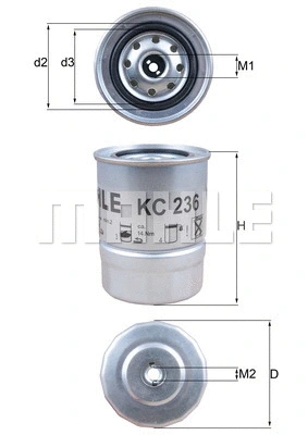 KC 236 KNECHT/MAHLE Топливный фильтр (фото 1)