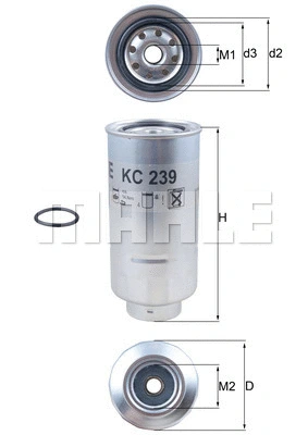 KC 239D KNECHT/MAHLE Топливный фильтр (фото 1)
