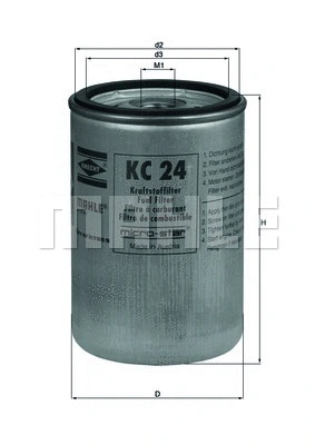 KC 24 KNECHT/MAHLE Топливный фильтр (фото 1)