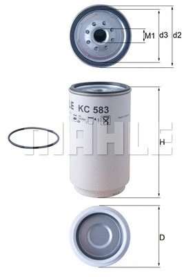 KC 583D KNECHT/MAHLE Топливный фильтр (фото 1)