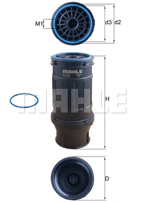 KC 629D KNECHT/MAHLE Топливный фильтр (фото 1)