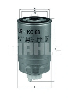 KC 68 KNECHT/MAHLE Топливный фильтр (фото 1)