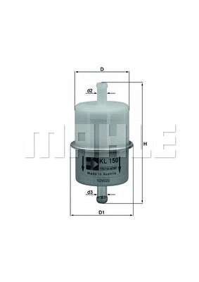 KL 150 OF KNECHT/MAHLE Топливный фильтр (фото 1)