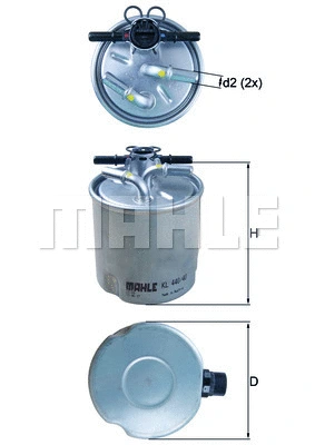 KL 440/40 KNECHT/MAHLE Топливный фильтр (фото 1)