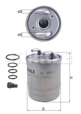 KL 490/1D KNECHT/MAHLE Топливный фильтр (фото 1)