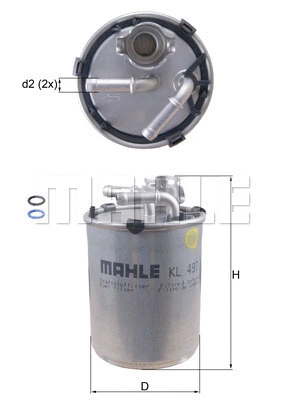 KL 497D KNECHT/MAHLE Топливный фильтр (фото 1)