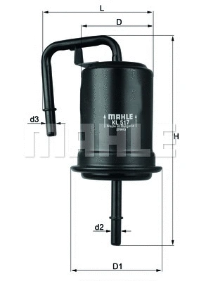 KL 517 KNECHT/MAHLE Топливный фильтр (фото 1)