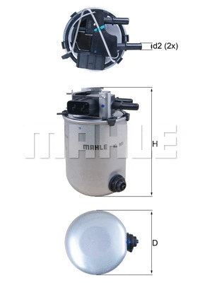 KL 909 KNECHT/MAHLE Топливный фильтр (фото 1)