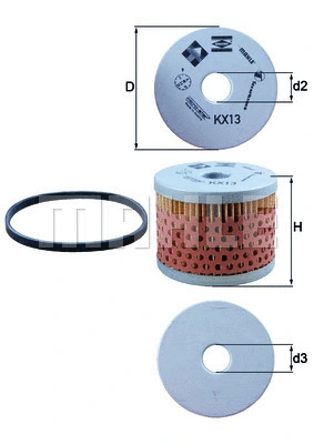 KX 13D KNECHT/MAHLE Топливный фильтр (фото 1)