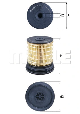 KX 397 KNECHT/MAHLE Топливный фильтр (фото 1)