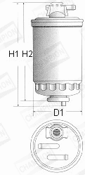 L120/606 CHAMPION Топливный фильтр (фото 1)