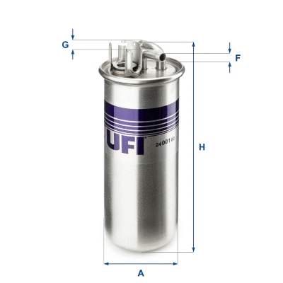 24.001.00 UFI Топливный фильтр (фото 1)