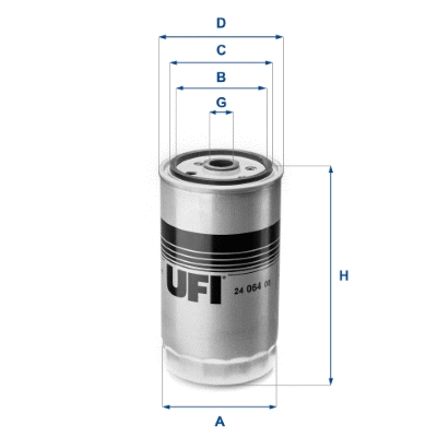 24.064.00 UFI Топливный фильтр (фото 1)