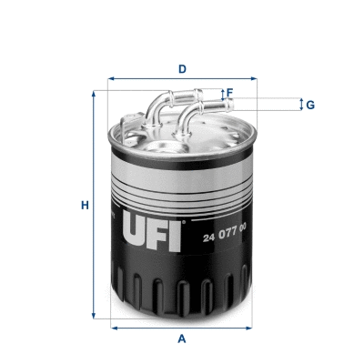 24.077.00 UFI Топливный фильтр (фото 1)