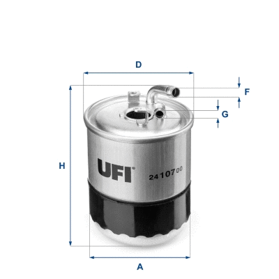 24.107.00 UFI Топливный фильтр (фото 1)