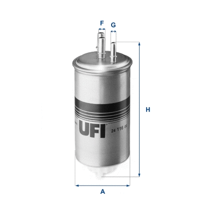 24.116.00 UFI Топливный фильтр (фото 1)