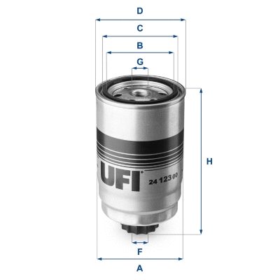 24.123.00 UFI Топливный фильтр (фото 1)