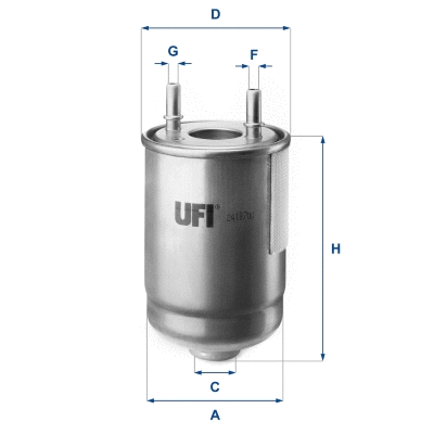 24.187.00 UFI Топливный фильтр (фото 1)
