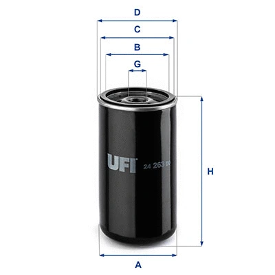 24.263.00 UFI Топливный фильтр (фото 1)