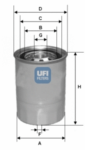 24.327.00 UFI Топливный фильтр (фото 1)