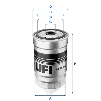 24.351.00 UFI Топливный фильтр (фото 1)