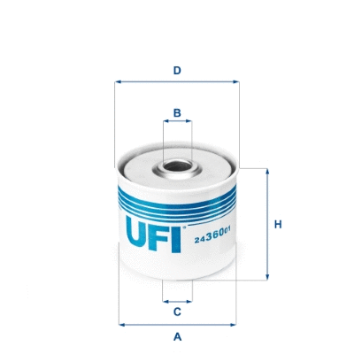 24.360.01 UFI Топливный фильтр (фото 1)