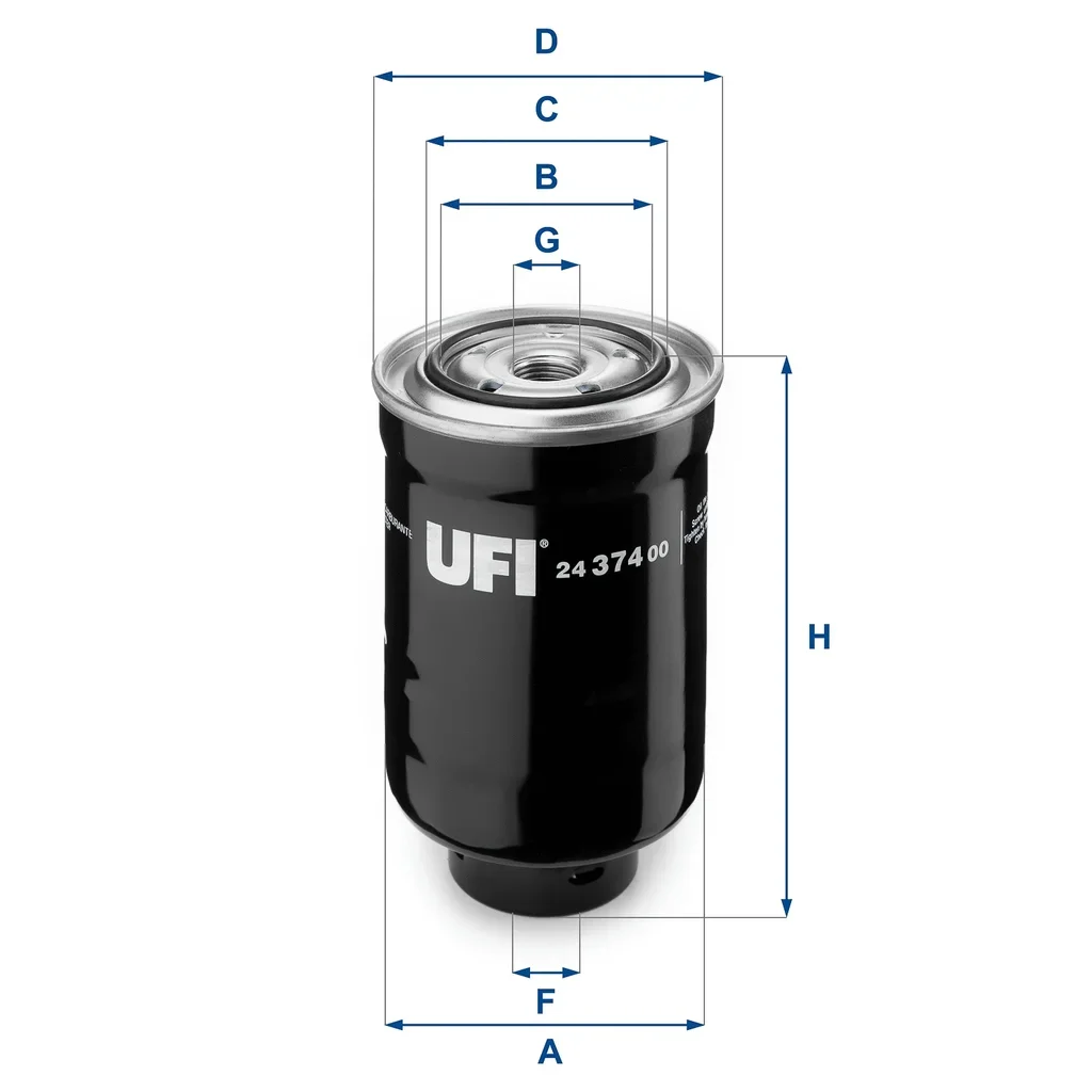 24.374.00 UFI Топливный фильтр (фото 1)