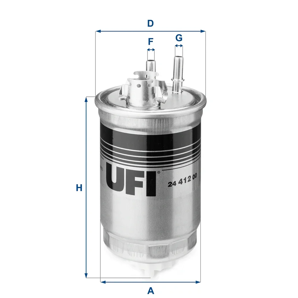 24.412.00 UFI Топливный фильтр (фото 1)