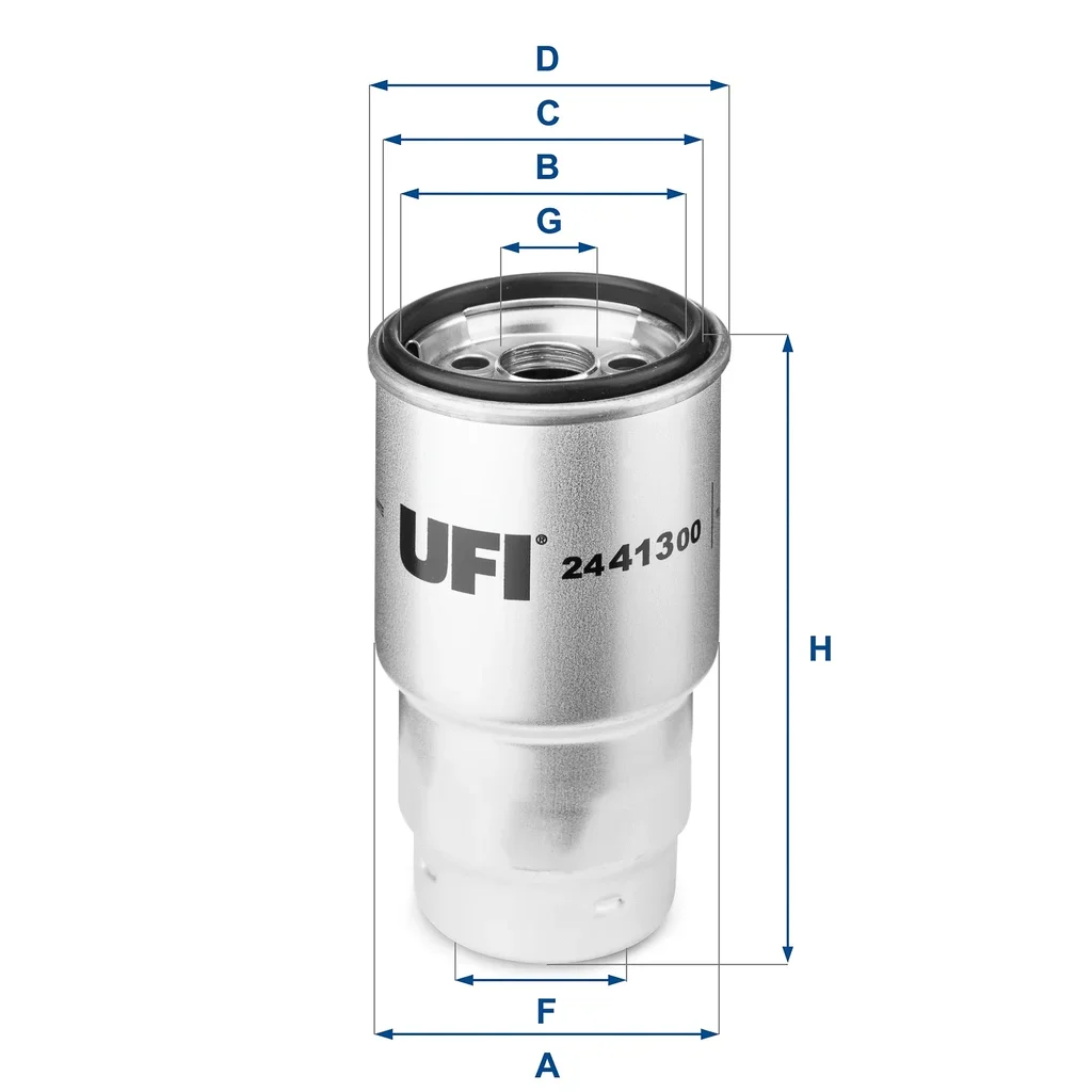 24.413.00 UFI Топливный фильтр (фото 1)