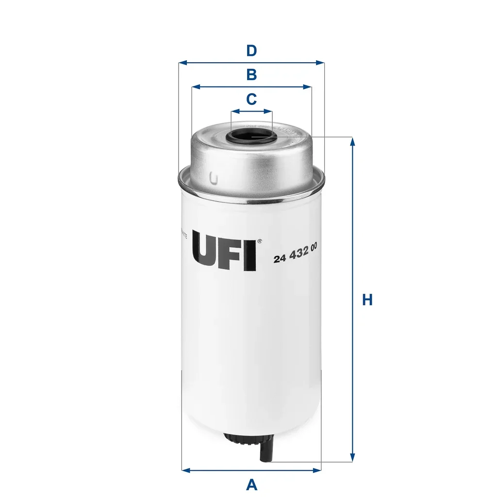 24.432.00 UFI Топливный фильтр (фото 1)