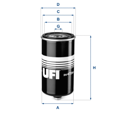 24.473.00 UFI Топливный фильтр (фото 1)