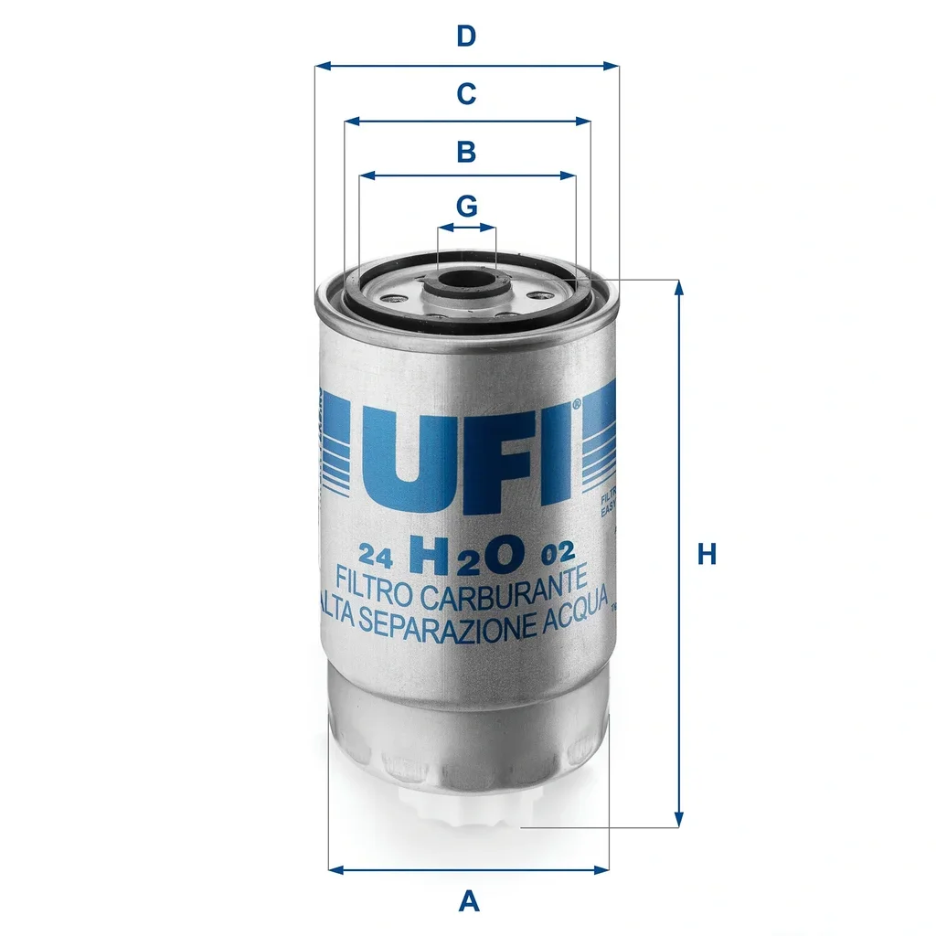 24.H2O.02 UFI Топливный фильтр (фото 1)