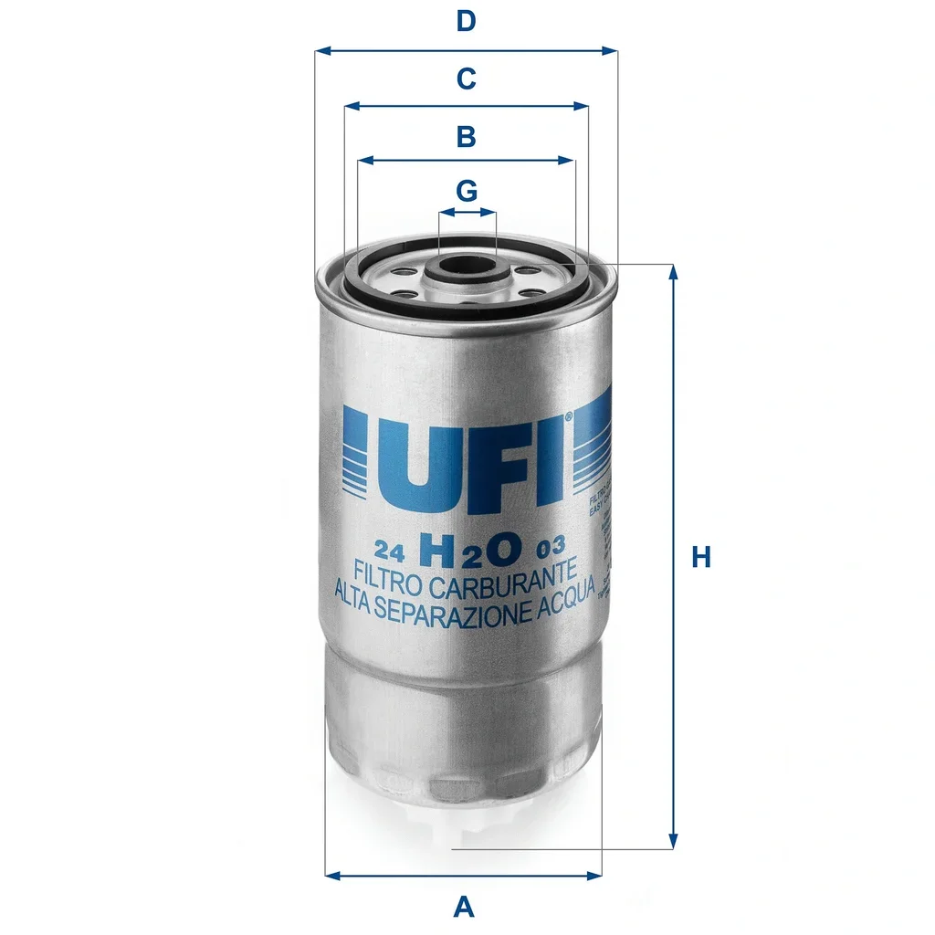 24.H2O.03 UFI Топливный фильтр (фото 1)