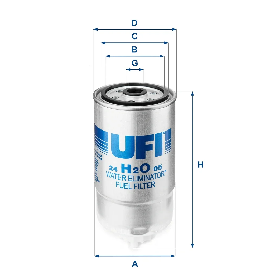 24.H2O.05 UFI Топливный фильтр (фото 1)