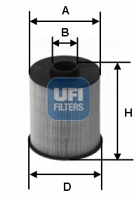 26.077.00 UFI Топливный фильтр (фото 1)