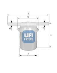 31.005.00 UFI Топливный фильтр (фото 1)