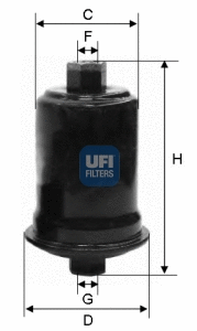 31.556.00 UFI Топливный фильтр (фото 1)