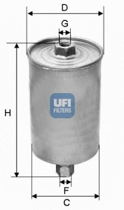 31.594.00 UFI Топливный фильтр (фото 1)