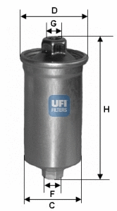 31.699.00 UFI Топливный фильтр (фото 1)