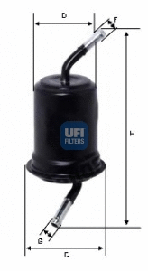 31.764.00 UFI Топливный фильтр (фото 1)