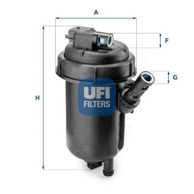 55.152.00 UFI Топливный фильтр (фото 1)