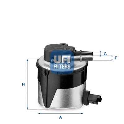 55.170.00 UFI Топливный фильтр (фото 1)