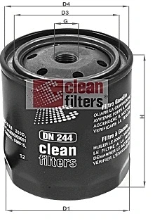 DN 244 CLEAN FILTERS Топливный фильтр (фото 1)